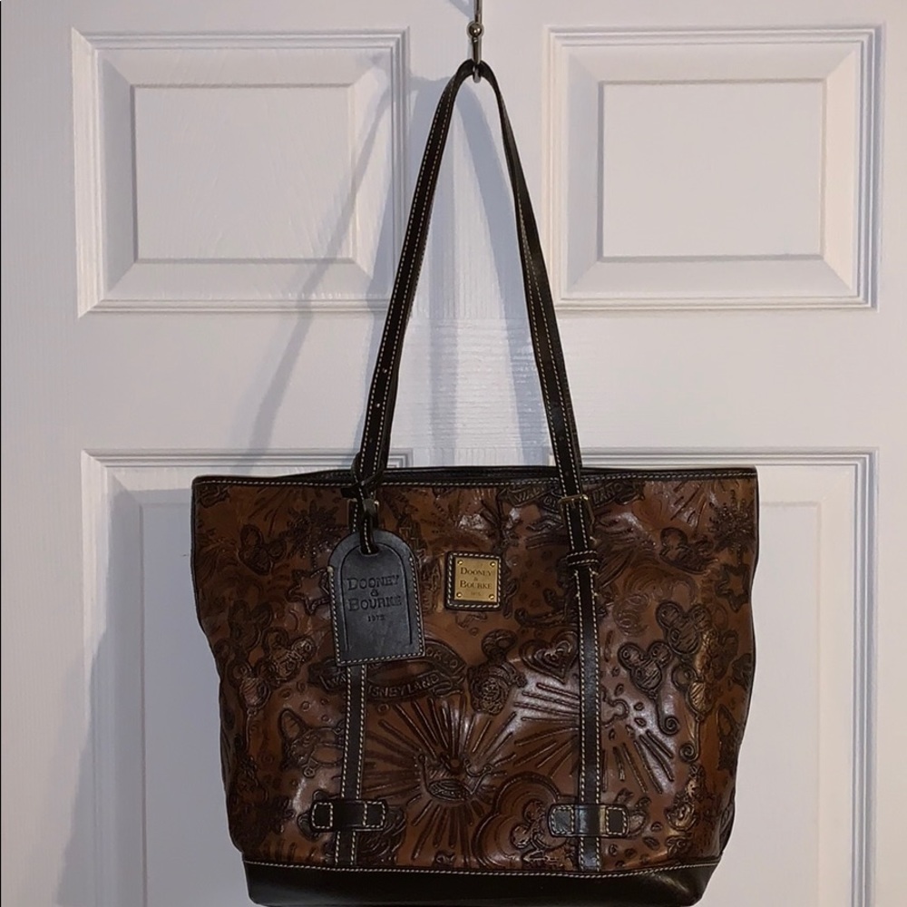 Disney Dooney Sketch Brown Leather Shopper